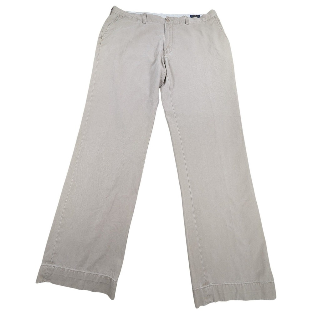 Polo Ralph Lauren Pants Mens 40x32 Khaki Beige Classic Fit Chino Business Casual